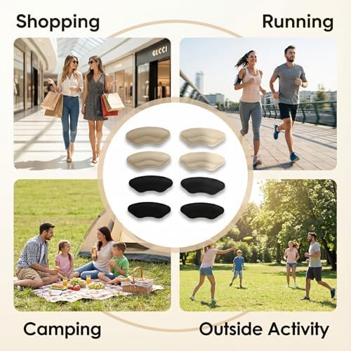 Plantillas Antideslizantes THSTOIC para Zapatos Grandes (4 Pares), Cojines y Protectores Adhesivos para Talones, Ideal para Botas, Zapatillas y Flats - imagen 6