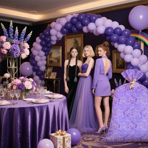 Bolsa de Regalo Jumbo KIDAJOY Extra Grande de Flores Moradas 36x56 Pulgadas para Mujeres y Niñas - Cumpleaños, Día de las Madres, Bodas y Fiestas - imagen 6