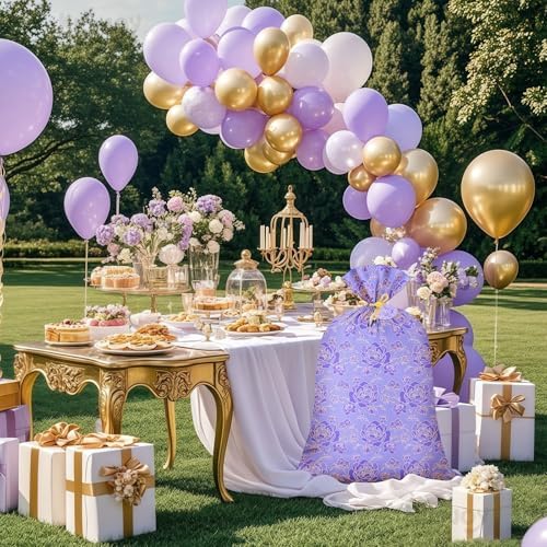Bolsa de Regalo Jumbo KIDAJOY Extra Grande de Flores Moradas 36x56 Pulgadas para Mujeres y Niñas - Cumpleaños, Día de las Madres, Bodas y Fiestas - imagen 7