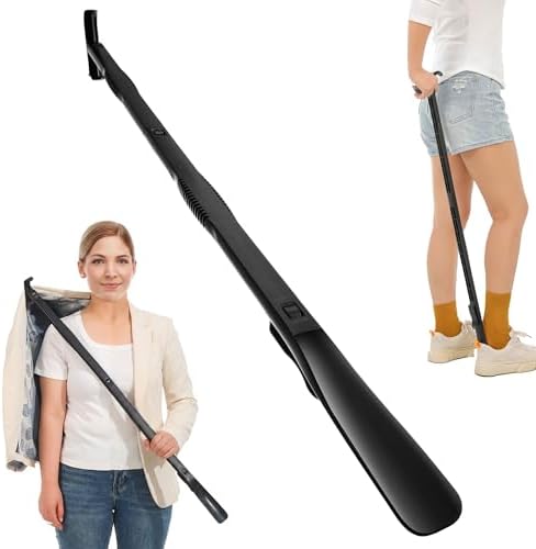 Cucharón para zapatos de 36 pulgadas con mango ajustable - Ayuda para vestirse para adultos mayores y personas con discapacidad - Ideal para - imagen 1