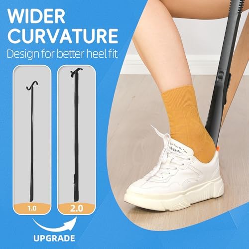 Cucharón para zapatos de 36 pulgadas con mango ajustable - Ayuda para vestirse para adultos mayores y personas con discapacidad - Ideal para - imagen 3