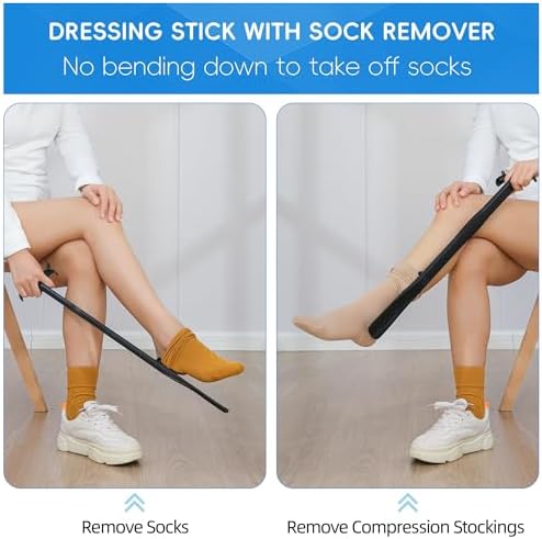 Cucharón para zapatos de 36 pulgadas con mango ajustable - Ayuda para vestirse para adultos mayores y personas con discapacidad - Ideal para - imagen 4