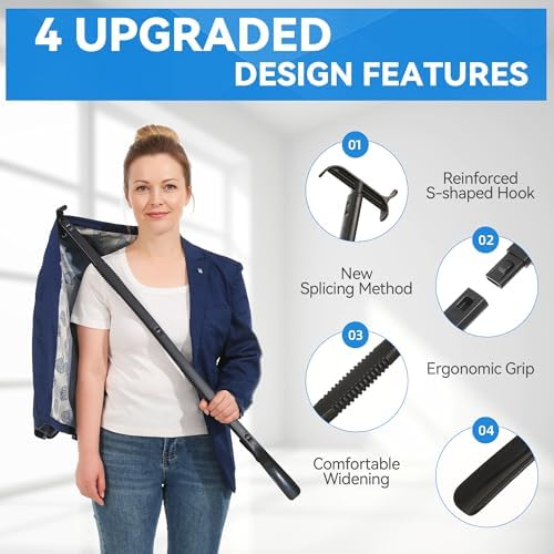Cucharón para zapatos de 36 pulgadas con mango ajustable - Ayuda para vestirse para adultos mayores y personas con discapacidad - Ideal para - imagen 5