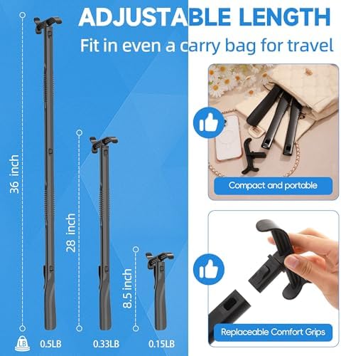 Cucharón para zapatos de 36 pulgadas con mango ajustable - Ayuda para vestirse para adultos mayores y personas con discapacidad - Ideal para - imagen 6