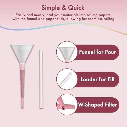 MUFSTILL 100 Piezas de Conos de Papel de Fumar Coloridos 108 MM | Conos Preenrollados Natural King Size con Cargador y Palitos de Empaque - imagen 6