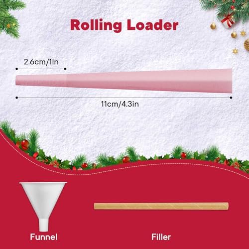 MUFSTILL 100 Piezas de Conos de Papel de Fumar Coloridos 108 MM | Conos Preenrollados Natural King Size con Cargador y Palitos de Empaque - imagen 8