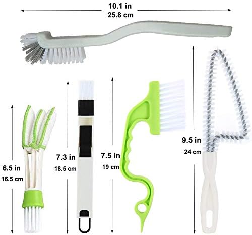 Juego de 5 Cepillos de Limpieza para Rincones, Cepillo Duro para Juntas, Ventanas, Azulejos, Esquinas de Fregadero y Grietas - imagen 7