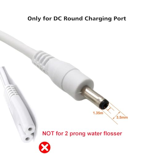 Cargador de Repuesto PDEEY para Cepillo de Dientes Eléctrico Aquasonic Icon, Bitvae D2/S2, C2, Cable USB DC de 5 FT, Color Blanco - imagen 2