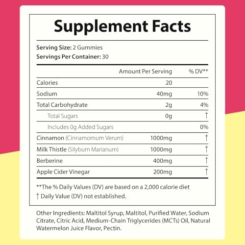 Suplemento de Berberina NIFEISHI, Gomitas Veganas Sin Azúcar con Canela de Ceilán y Cardo Mariano para Metabolismo, Energía y Salud Digestiva - Sabor - imagen 3