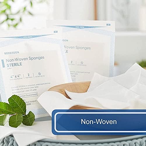 Esponjas No Tejidas McKesson, Estériles, 6 Capas, Poliéster/Rayon, 4 in x 4 in, 2 por Paquete, 25 Paquetes, 50 en Total - imagen 5