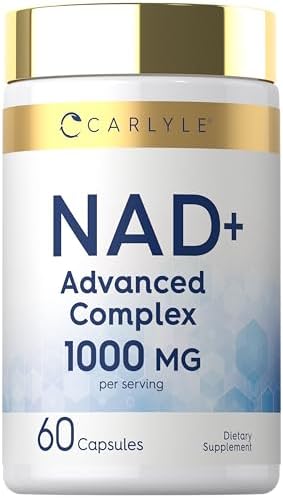 Suplemento Carlyle NAD+ para Mujeres y Hombres | 1000 mg | 60 Cápsulas | Complejo Avanzado con Resveratrol y Colágeno | Sin OGM y Libre de Gluten - imagen 1
