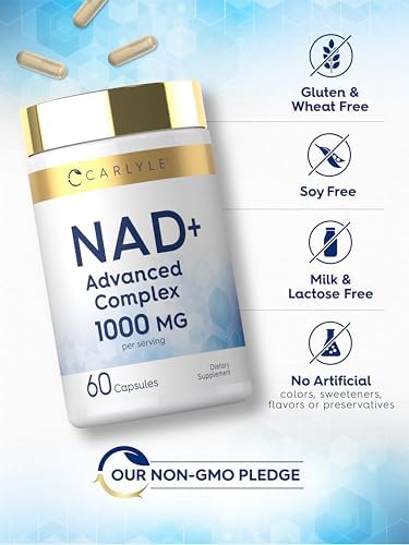 Suplemento Carlyle NAD+ para Mujeres y Hombres | 1000 mg | 60 Cápsulas | Complejo Avanzado con Resveratrol y Colágeno | Sin OGM y Libre de Gluten - imagen 5