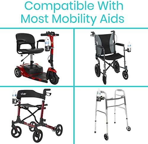 Soporte para Taza Vive para Andador, Silla de Ruedas, Accesorios, Carriola, Adultos, Bicicleta, Barco, Escritorio, Scooter de Movilidad - Soporte de - imagen 5