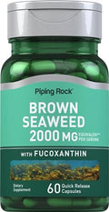 Cápsulas de Alga Parda Piping Rock | 60 Unidades | Suplemento de Extracto de Fucoxantina | Sin OGM, Sin Gluten - imagen 1