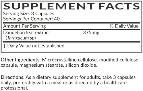 Extracto de Diente de León Futurebiotics, Hierba Diurética Tradicional, No GMO, 120 Cápsulas Vegetarianas - imagen 6