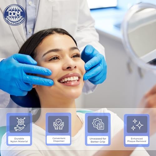 Hilo Dental Nylon DDM International Sin Cera - 200 Yardas con Dispensador, Protección para Dientes y Encías, Caja Transparente Morada - imagen 5