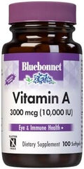 Vitamin A Bluebonnet Nutrition 10,000 IU de Aceite de Pescado de Aguas Frías - Salud Visual e Inmunidad - Libre de Gluten y Lácteos - 100 Cápsulas - imagen 1