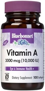 Vitamin A Bluebonnet Nutrition 10,000 IU de Aceite de Pescado de Aguas Frías - Salud Visual e Inmunidad - Libre de Gluten y Lácteos - 100 Cápsulas - imagen 1