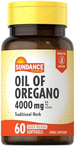 Sundance Aceite de Orégano en Softgels | 60 Cápsulas | Suplemento Herbal Natural | Fórmula Sin OGM y Sin Gluten - imagen 1