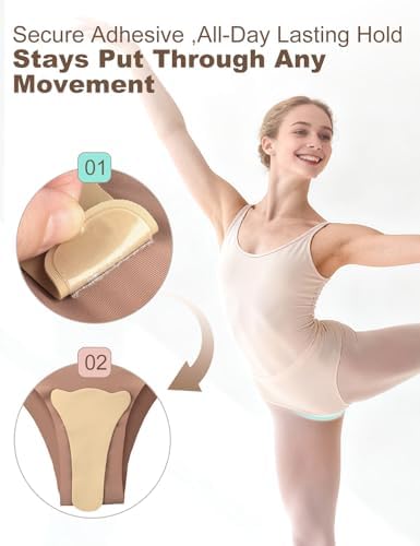 RIFAUM Adhesivo Mejorado para Mujeres | Protectores Sin Costura Súper Suaves, Inserto Anticamello para Traje de Baño y Leggings - Beige - imagen 4