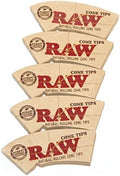 Papel de fumar Raw Rolling Paper Perfecto Cone Tips - 5 paquetes = 160 puntas - imagen 1