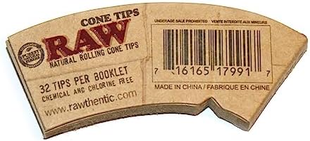 Papel de fumar Raw Rolling Paper Perfecto Cone Tips - 5 paquetes = 160 puntas - imagen 2