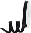 Cinta de Satén Negra TONIFUL de 5/8 Pulgadas x 100 Yards - Cinta delgada para Costura, Manualidades, Hacer Lazos, Regalos, Invitaciones y Decoración - imagen 1