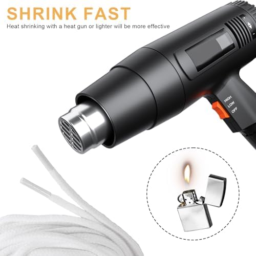 Kit de Reparación de Aglets YQSLBULKY para Cintas de Zapatos, 50 Piezas de Puntas Termocontraíbles para Tenis, Tapones de Cinta para DIY, Reemplazo - imagen 4