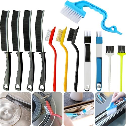 Juego de 12 Cepillos para Limpiar Rincones, Ideal para Baño, Cocina, Ventanas, Esquinas, Lavabos, Duchas, Grifos, Bañeras, Estufas de Gas y Azulejos - imagen 1