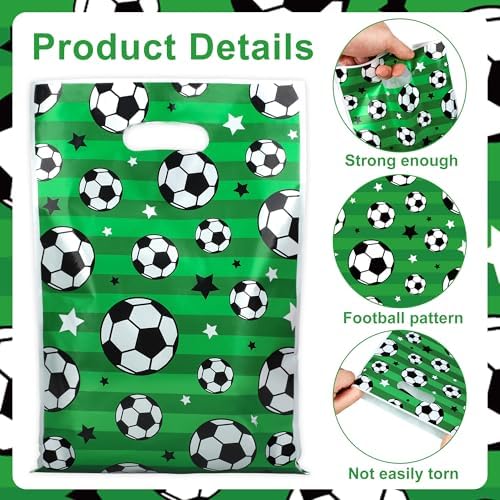Bolsas de Regalo de Fútbol Peony Man 60 PCS - Bolsas de Plástico para Fiesta, Dulces y Sorpresas para Eventos Deportivos y Cumpleaños - imagen 3