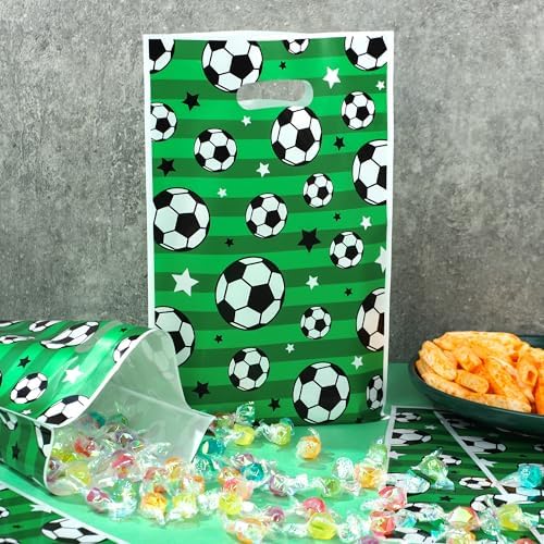 Bolsas de Regalo de Fútbol Peony Man 60 PCS - Bolsas de Plástico para Fiesta, Dulces y Sorpresas para Eventos Deportivos y Cumpleaños - imagen 4