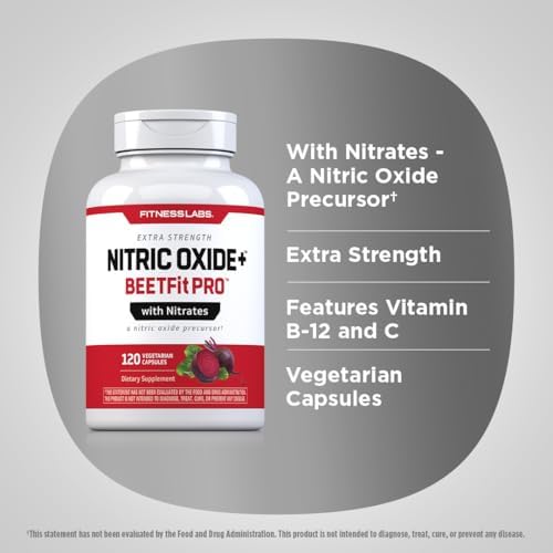 Cápsulas de Raíz de Remolacha Fitness Labs Nitric Oxide | Con Nitratos | 120 Contenido | Precursor de Óxido Nítrico | Beetfit Pro | Suplemento - imagen 4