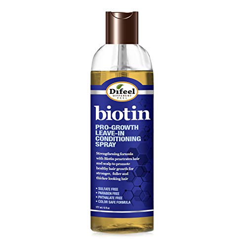 Tratamiento Acondicionador Difeel Pro-Growth con Biotina sin Enjuague 6 oz. con Spray y Tapón Dosificador - imagen 4