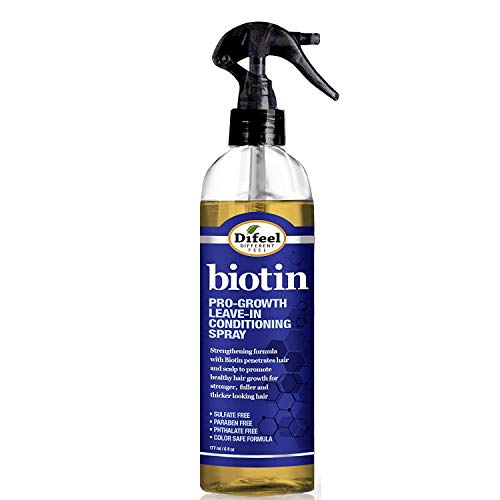 Tratamiento Acondicionador Difeel Pro-Growth con Biotina sin Enjuague 6 oz. con Spray y Tapón Dosificador - imagen 5