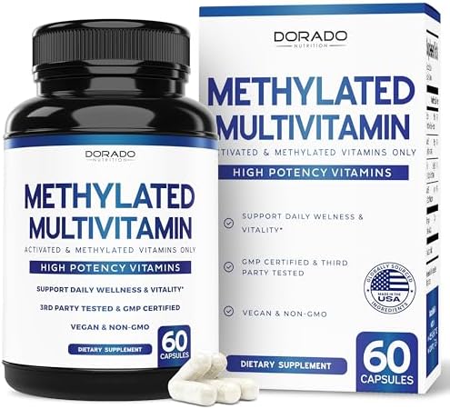 Multivitamínico Metilado (Vitaminas Metiladas y Activadas - Complejo B Metilado con Trimetilglicina (TMG) y Metilfolato) - Suplemento MTHFR Sin OGM y - imagen 1