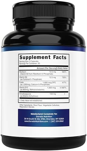 Multivitamínico Metilado (Vitaminas Metiladas y Activadas - Complejo B Metilado con Trimetilglicina (TMG) y Metilfolato) - Suplemento MTHFR Sin OGM y - imagen 2