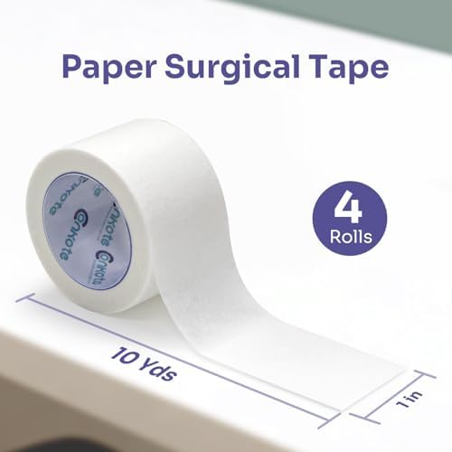 Cinta Quirúrgica Conkote de Papel, 4 Rollos, 1 x 10 Yardas, Cinta Médica para Cuidado de Heridas, Libre de Látex y Hipoalergénica - imagen 2