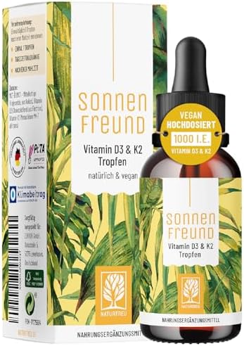 Gotas Líquidas de Vitamina D3 K2 Vegana NATURTREU con Aceite MCT para Adultos (240 Porciones) - Vitamina D K2 MK7 Natural, No GMO y Formulada por un - imagen 1