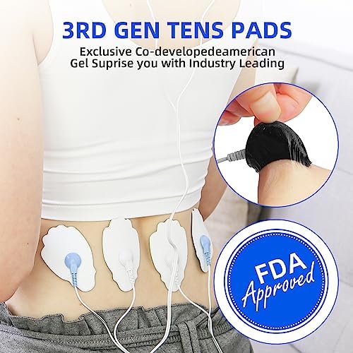 Paquete de 20 Almohadillas de Reemplazo TENS/EMS, TEC.BEAN Almohadillas Electrodos Sin Látex, Auto-Adhesivas, Compatibles con MEDVICE y Belifu EMS - imagen 2