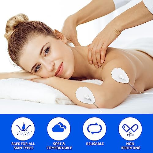 Paquete de 20 Almohadillas de Reemplazo TENS/EMS, TEC.BEAN Almohadillas Electrodos Sin Látex, Auto-Adhesivas, Compatibles con MEDVICE y Belifu EMS - imagen 3
