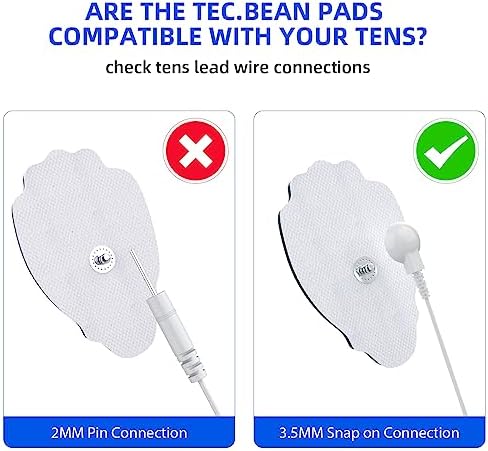 Paquete de 20 Almohadillas de Reemplazo TENS/EMS, TEC.BEAN Almohadillas Electrodos Sin Látex, Auto-Adhesivas, Compatibles con MEDVICE y Belifu EMS - imagen 5
