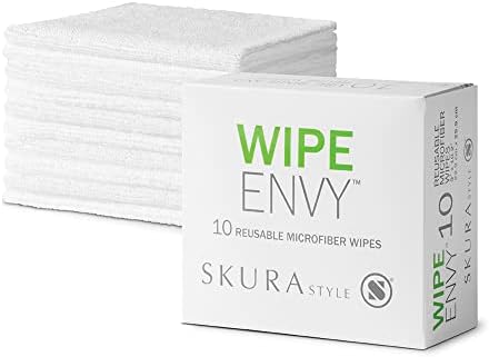 Toallitas de limpieza reutilizables Skura Style WIPE ENVY™ sin pelusa – 10 piezas, color blanco - imagen 1