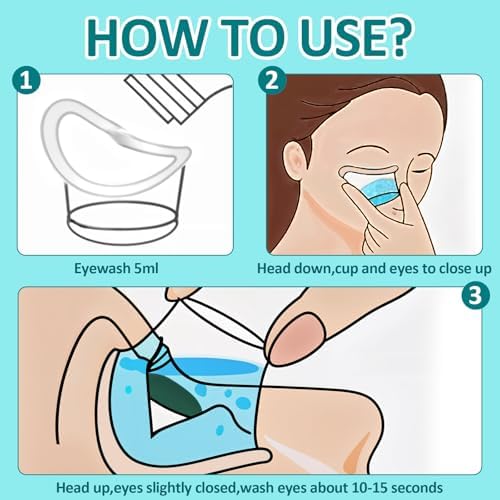 Kit de 40 piezas de tazas desechables para lavado ocular de 5 ml, copa portátil de plástico para enjuagar ojos, herramienta de limpieza para alivio - imagen 3