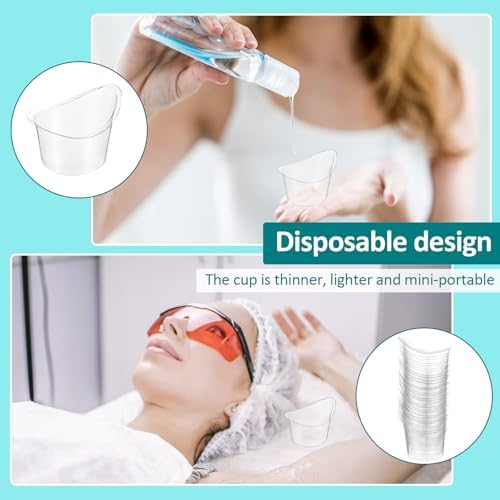 Kit de 40 piezas de tazas desechables para lavado ocular de 5 ml, copa portátil de plástico para enjuagar ojos, herramienta de limpieza para alivio - imagen 4