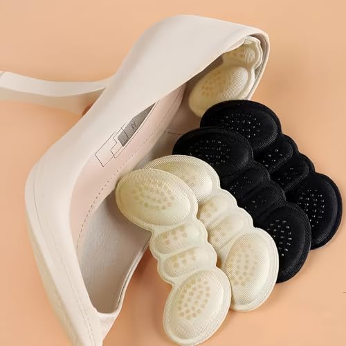 Plantillas de Talón para Zapatos, 6 Pares de Inserciones para Hombres y Mujeres, Almohadillas de Gel Antideslizante 4D, Protectores Ultra - imagen 6