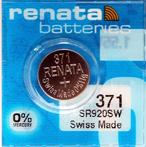 Batería de botón Renata 371 - SR920SW para reloj - Óxido de plata de bajo consumo, libre de mercurio, 1.55v, moderna - imagen 1