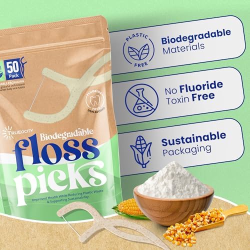 Palillos de Hilo Dental Biodegradables, 100 Piezas, 2 Cajas, Hilo Dental a Base de Plantas, No Tóxicos, Sostenibles y Veganos, Solución Ecológica - imagen 3