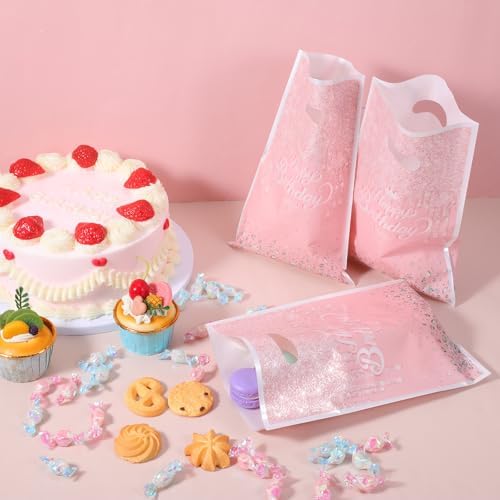 30 Piezas de Bolsas de Regalo con Brillo Diamante Rosa Oro para Cumpleaños, Bolsas de Dulces con Asa, Decoración de Fiesta para Mujeres y Niñas - imagen 3