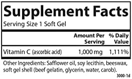 Carlson - C-Gel, 1000 mg de Vitamina C, Apoyo Inmunológico y Salud de Tejidos, Antioxidante, 60 Geles Blandos - imagen 4