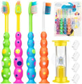 Cepillo de Dientes PRASBURR para Niños, Cepillo para Niños de 2 a 4 Años con Temporizador y Cabezas de Cepillo para 3-10 Años, Paquete de 4 - imagen 1